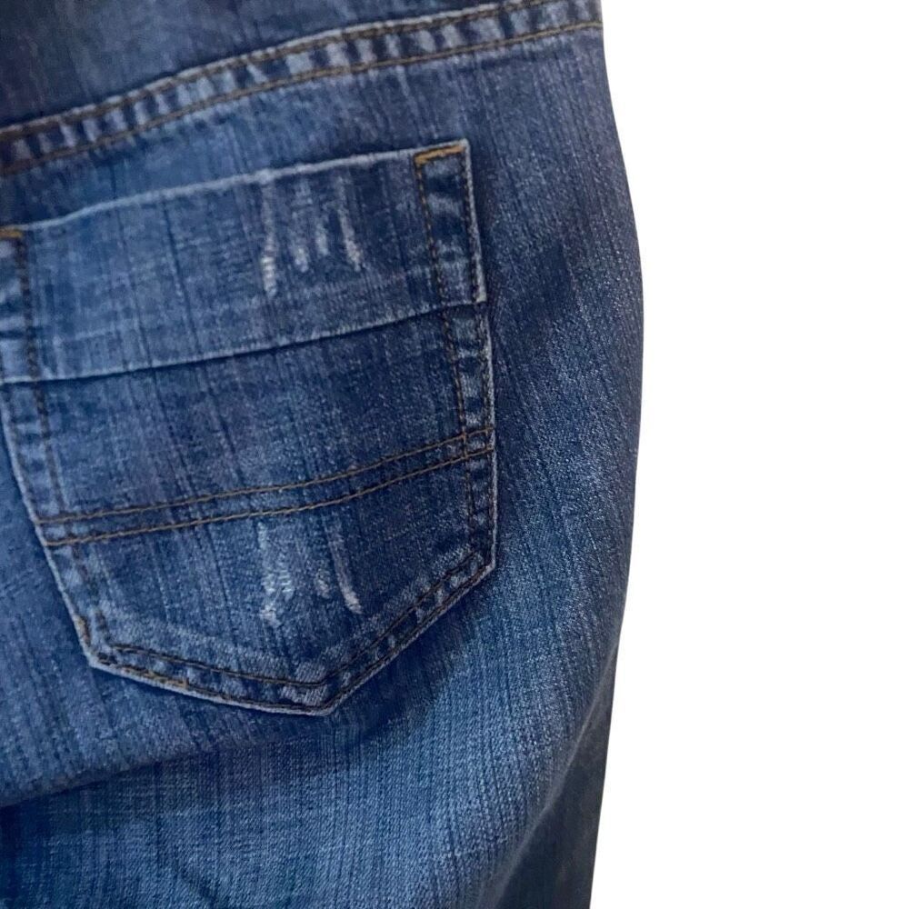 Maurice’s wide leg size 13/14 low rise distressed jeans 100% cotton - Picture 3 of 5